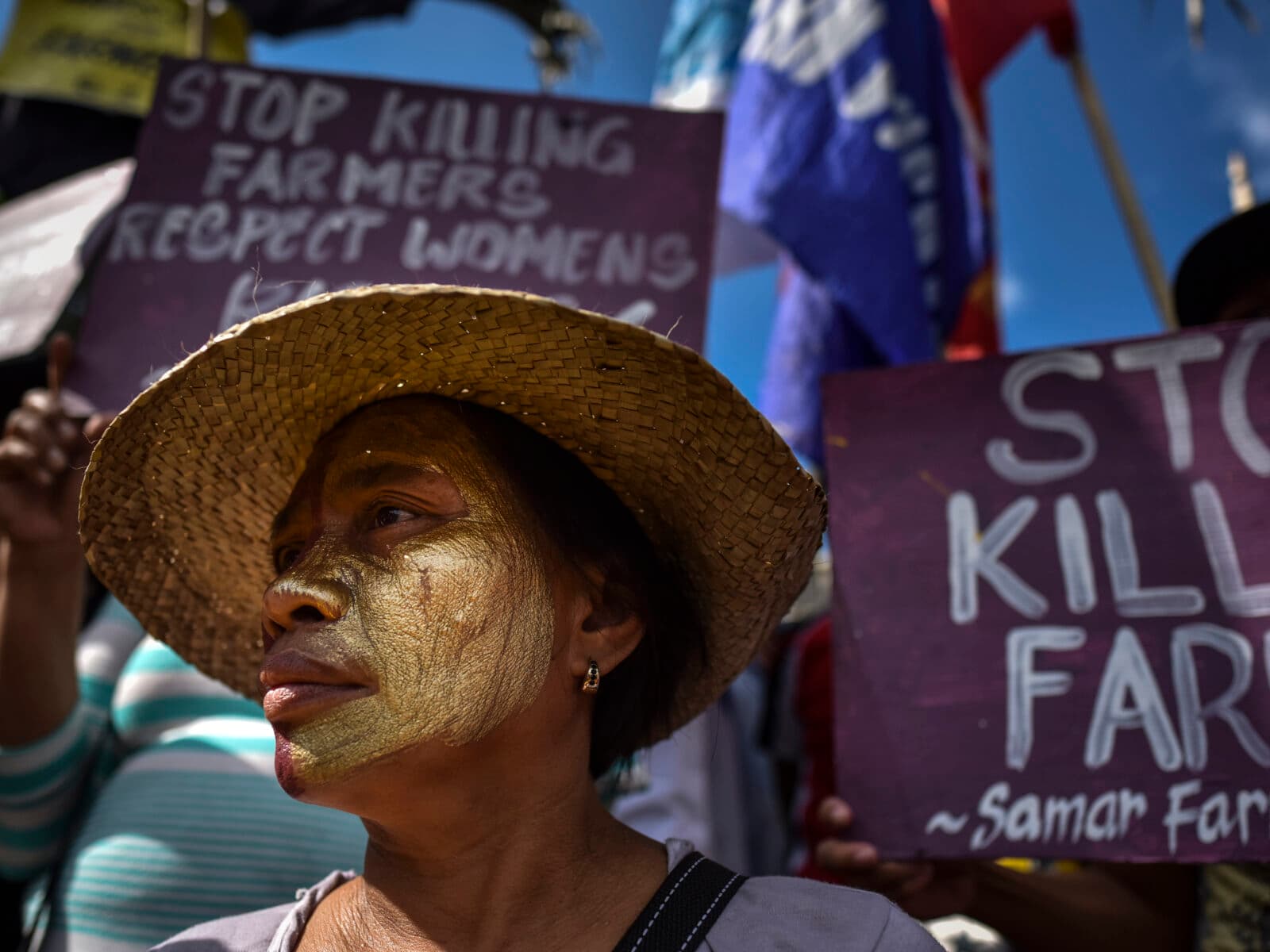 Manila, Protest, Demonstration, Filippinerna, 8 mars, Internationella kvinnodagen, Bönder, Farmers