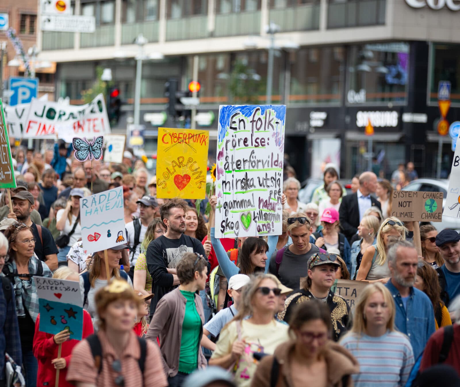 Den stora klimatdemonstrationen i Stockholm 23 aug 2026.