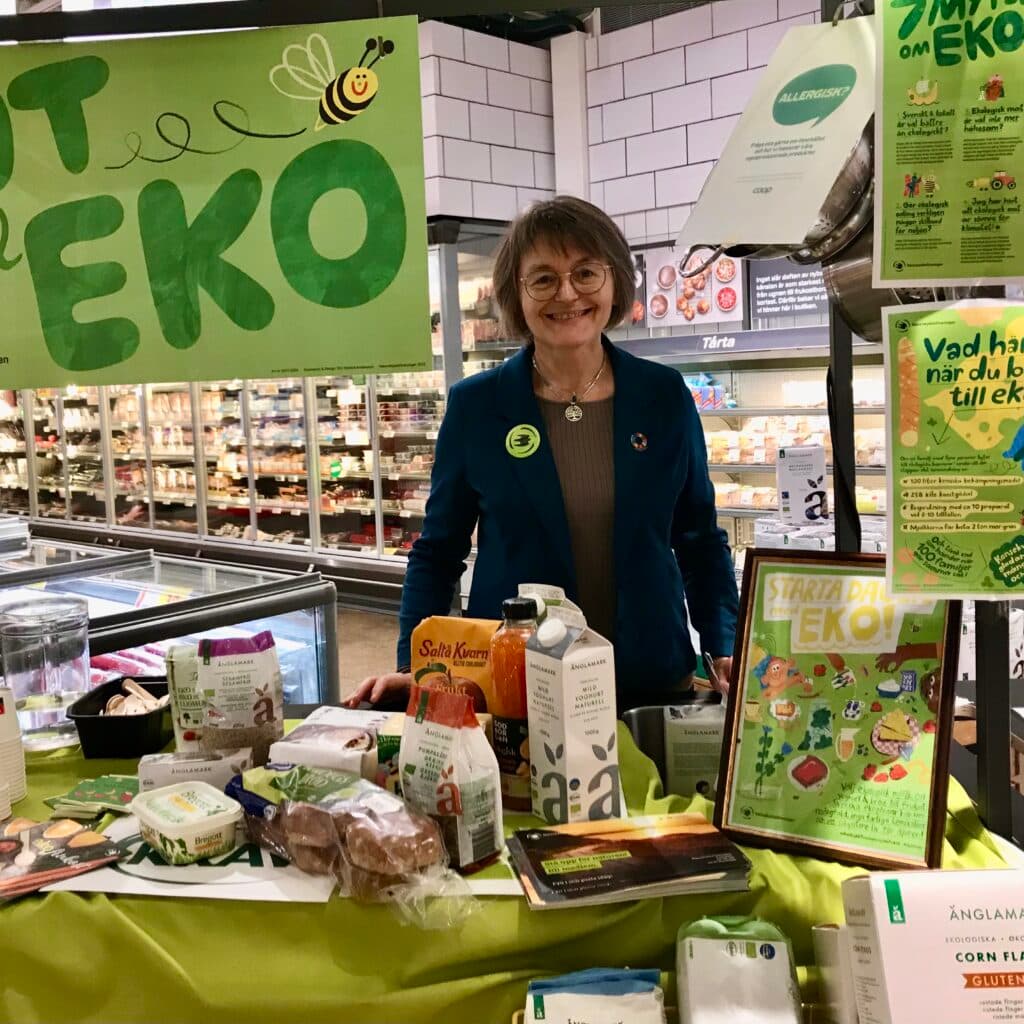 Vesna i butik under miljövänliga veckan.