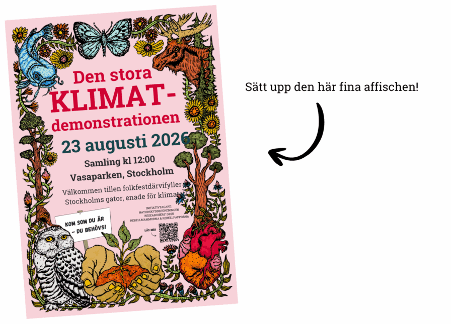 Den fina affischen är gjord av Stina Barbrosdotter