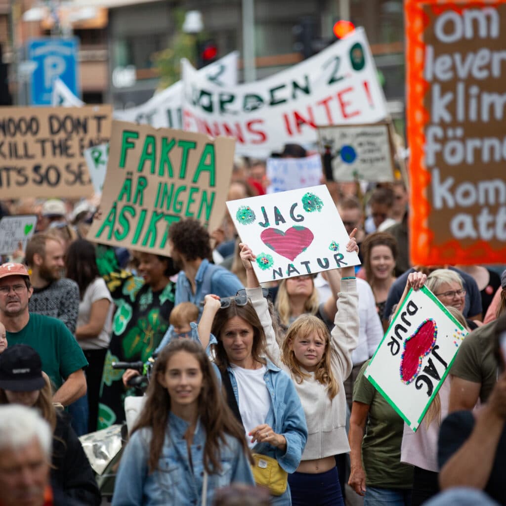 Den stora klimatdemonstrationen i Stockholm 23 augusti 2026