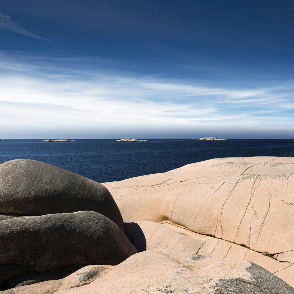 Bohuslän, klippor, kust, granit, dag, horisont,vy, hus, Lysekil, panorama,vatten; havsnätverket