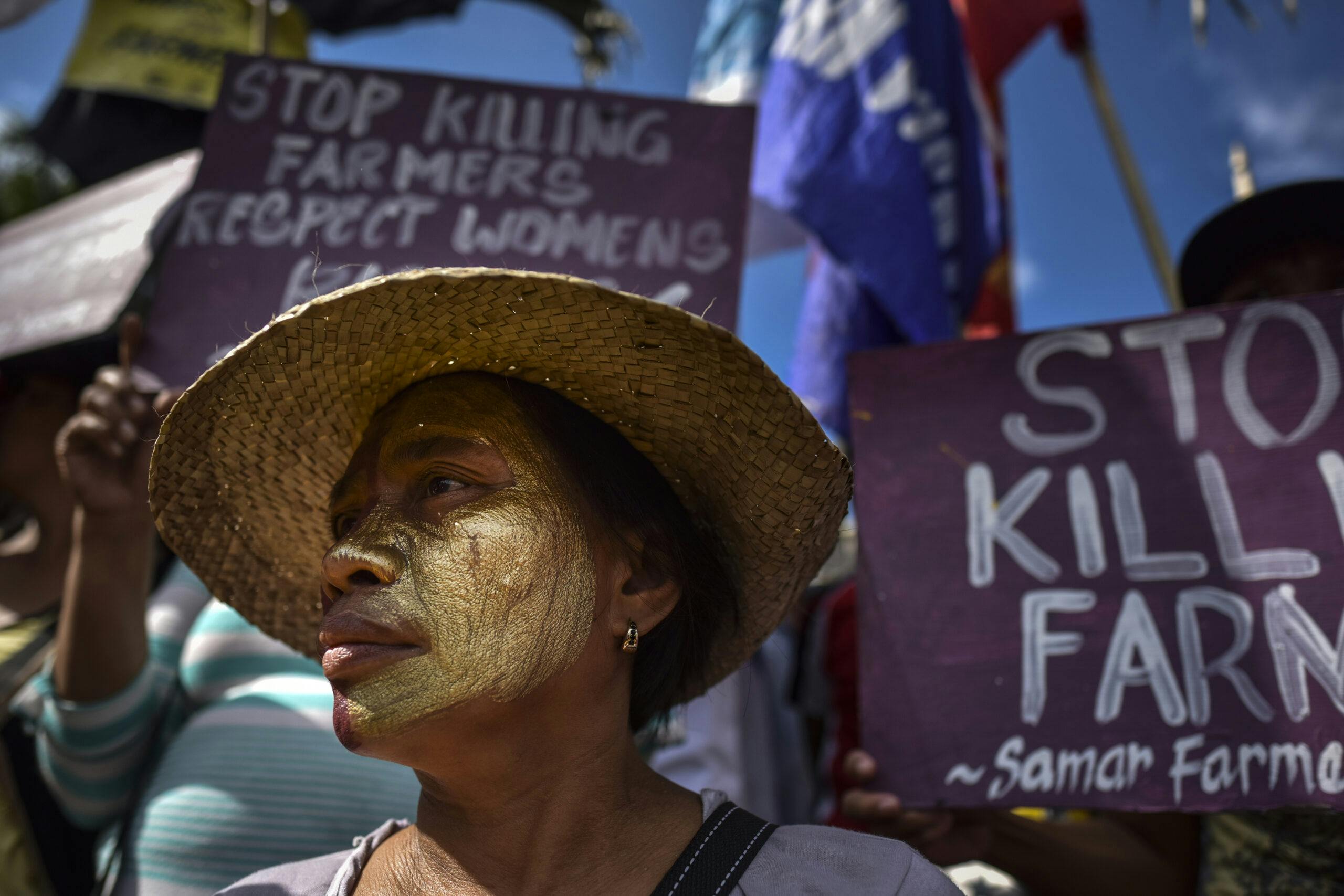 Manila, Protest, Demonstration, Filippinerna, 8 mars, Internationella kvinnodagen, Bönder, Farmers