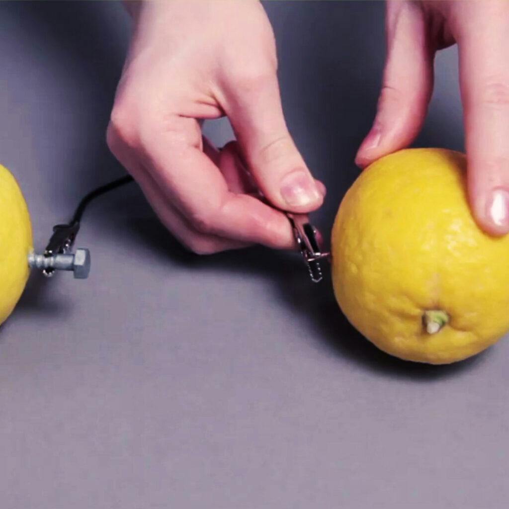 citronbatteriet, experiment
