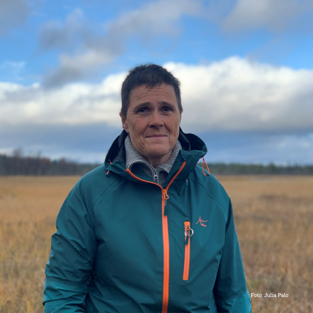 Maj Aspebo, skogsaktiv i Norrbotten, personporträtt till sociala medier.