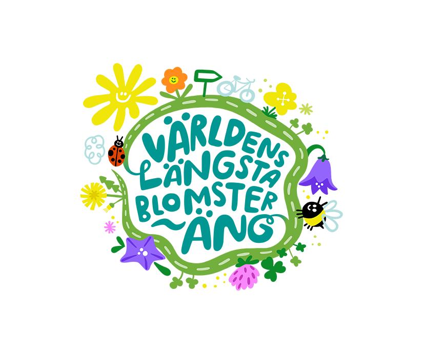 Logotyp i färg: Världens längsta blomsteräng